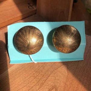 Brass peacock knobs